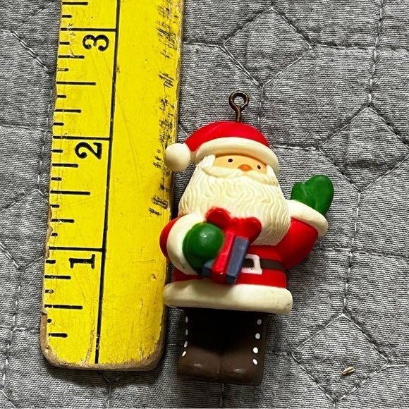 5 VTG Christmas Ornaments Santas Snowman Dove Stocking Hallmark Little Trimm - Picture 12 of 12